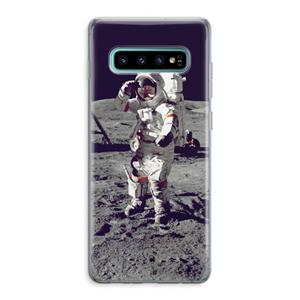 CaseCompany Spaceman: Samsung Galaxy S10 Plus Transparant Hoesje