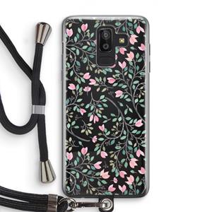 CaseCompany Sierlijke bloemen: Samsung Galaxy J8 (2018) Transparant Hoesje met koord