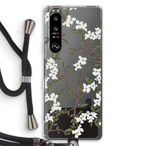 CaseCompany Blossoming spring: Sony Xperia 1 III Transparant Hoesje met koord