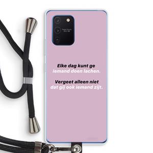 CaseCompany gij zijt ook iemand: Samsung Galaxy Note 10 Lite Transparant Hoesje met koord