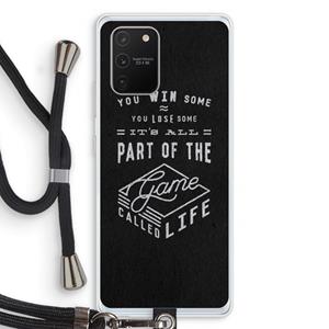 CaseCompany Life: Samsung Galaxy S10 Lite Transparant Hoesje met koord