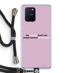 CaseCompany uw waarde daalt niet: Samsung Galaxy Note 10 Lite Transparant Hoesje met koord