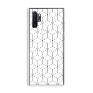 CaseCompany Zwart-witte kubussen: Samsung Galaxy Note 10 Plus Transparant Hoesje
