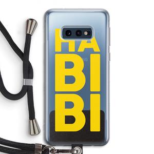 CaseCompany Habibi Blue: Samsung Galaxy S10e Transparant Hoesje met koord