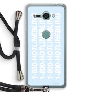 CaseCompany Hotline bling blue: Sony Xperia XZ2 Compact Transparant Hoesje met koord