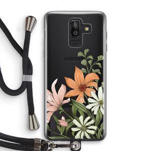 CaseCompany Floral bouquet: Samsung Galaxy J8 (2018) Transparant Hoesje met koord