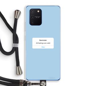 CaseCompany Reminder: Samsung Galaxy Note 10 Lite Transparant Hoesje met koord