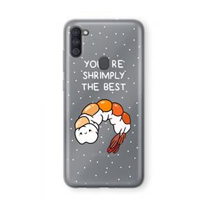 CaseCompany You're Shrimply The Best: Samsung Galaxy A11 Transparant Hoesje