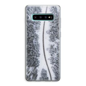 CaseCompany Snøfall: Samsung Galaxy S10 Plus Transparant Hoesje