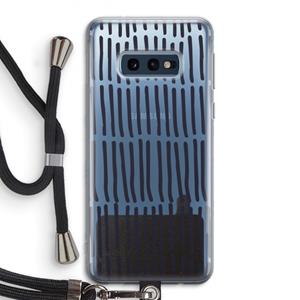 CaseCompany Moroccan stripes: Samsung Galaxy S10e Transparant Hoesje met koord