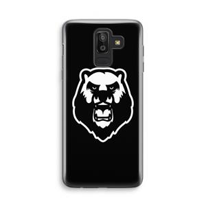 CaseCompany Angry Bear (black): Samsung Galaxy J8 (2018) Transparant Hoesje