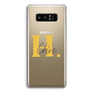CaseCompany Amber Script: Samsung Galaxy Note 8 Transparant Hoesje
