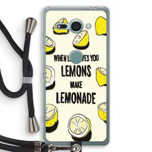 CaseCompany Lemonade: Sony Xperia XZ2 Compact Transparant Hoesje met koord
