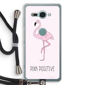 CaseCompany Pink positive: Sony Xperia XZ2 Compact Transparant Hoesje met koord
