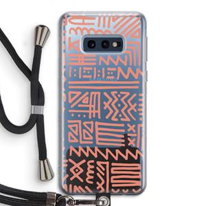 CaseCompany Marrakech Pink: Samsung Galaxy S10e Transparant Hoesje met koord