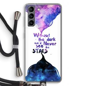CaseCompany Stars quote: Samsung Galaxy S21 Transparant Hoesje met koord