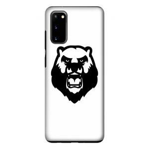 CaseCompany Angry Bear (white): Samsung Galaxy S20 Tough Case