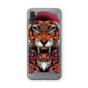 CaseCompany Tiger and Rattlesnakes: Samsung Galaxy A11 Transparant Hoesje