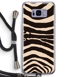 CaseCompany Arizona Zebra: Samsung Galaxy S8 Transparant Hoesje met koord