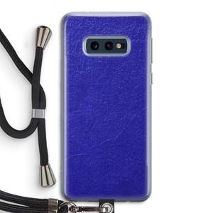 CaseCompany Majorelle Blue: Samsung Galaxy S10e Transparant Hoesje met koord