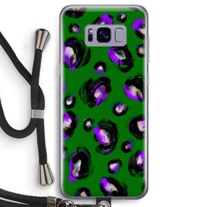 CaseCompany Green Cheetah: Samsung Galaxy S8 Transparant Hoesje met koord