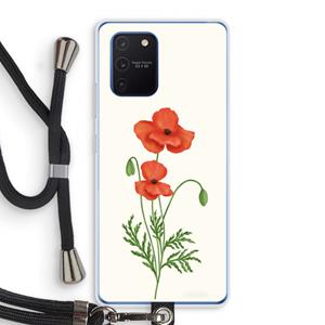 CaseCompany Red poppy: Samsung Galaxy Note 10 Lite Transparant Hoesje met koord
