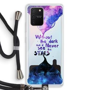 CaseCompany Stars quote: Samsung Galaxy S10 Lite Transparant Hoesje met koord