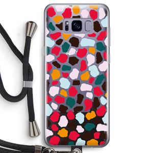 CaseCompany Colored Giraffe: Samsung Galaxy S8 Transparant Hoesje met koord