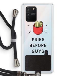 CaseCompany Fries before guys: Samsung Galaxy S10 Lite Transparant Hoesje met koord