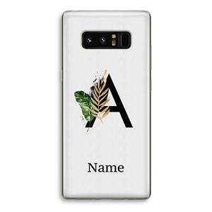CaseCompany Charcoal Flora: Samsung Galaxy Note 8 Transparant Hoesje