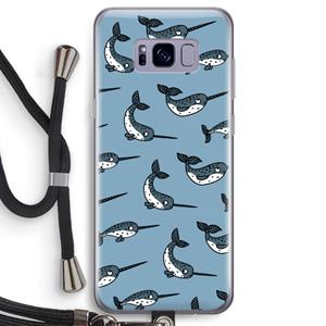 CaseCompany Narwhal: Samsung Galaxy S8 Transparant Hoesje met koord