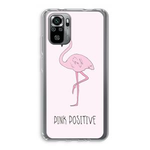 CaseCompany Pink positive: Xiaomi Redmi Note 10S Transparant Hoesje