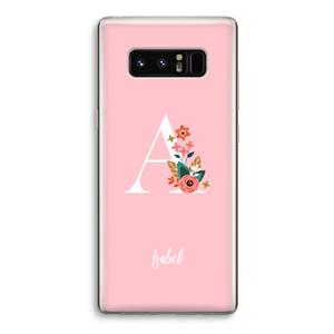 CaseCompany Pink Bouquet: Samsung Galaxy Note 8 Transparant Hoesje