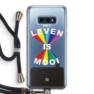 CaseCompany Het Leven Is Mooi: Samsung Galaxy S10e Transparant Hoesje met koord
