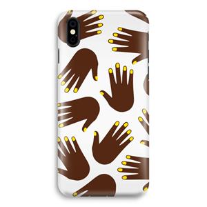 CaseCompany Hands dark: iPhone X Volledig Geprint Hoesje