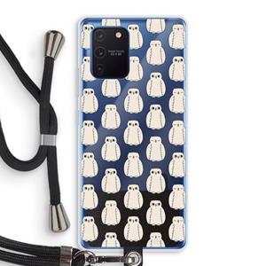 CaseCompany Uilen: Samsung Galaxy Note 10 Lite Transparant Hoesje met koord