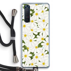 CaseCompany Summer Daisies: Sony Xperia 5 II Transparant Hoesje met koord