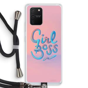 CaseCompany Girl boss: Samsung Galaxy S10 Lite Transparant Hoesje met koord