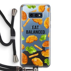 CaseCompany Eat Balanced: Samsung Galaxy S10e Transparant Hoesje met koord