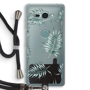 CaseCompany Simple leaves: Sony Xperia XZ2 Compact Transparant Hoesje met koord