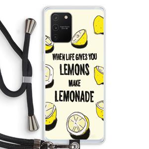 CaseCompany Lemonade: Samsung Galaxy S10 Lite Transparant Hoesje met koord