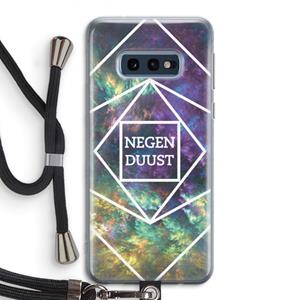 CaseCompany Negenduust ruimte: Samsung Galaxy S10e Transparant Hoesje met koord