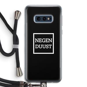 CaseCompany Negenduust black: Samsung Galaxy S10e Transparant Hoesje met koord