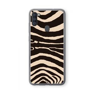 CaseCompany Arizona Zebra: Samsung Galaxy A11 Transparant Hoesje