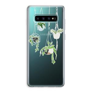 CaseCompany Hang In There: Samsung Galaxy S10 Plus Transparant Hoesje