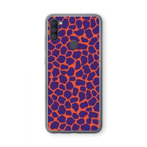 CaseCompany Purple Giraffe: Samsung Galaxy A11 Transparant Hoesje