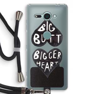 CaseCompany Big butt bigger heart: Sony Xperia XZ2 Compact Transparant Hoesje met koord