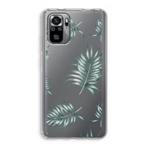 CaseCompany Simple leaves: Xiaomi Redmi Note 10S Transparant Hoesje