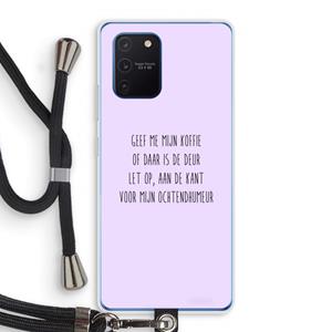 CaseCompany Ochtendhumeur: Samsung Galaxy Note 10 Lite Transparant Hoesje met koord