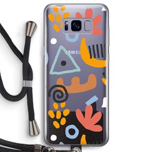 CaseCompany Abstract: Samsung Galaxy S8 Transparant Hoesje met koord